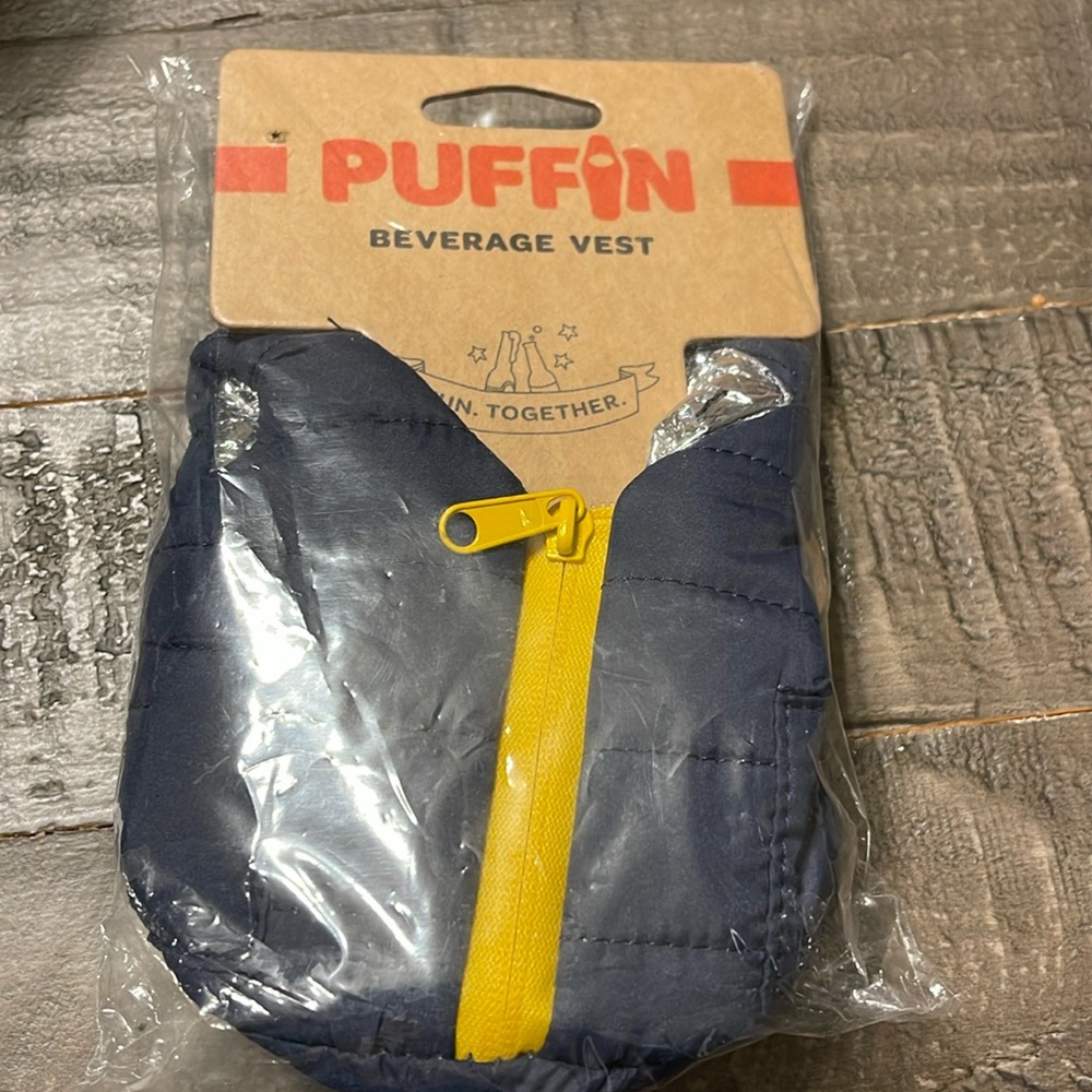 Puffin Beverage Vest in Navy Blue